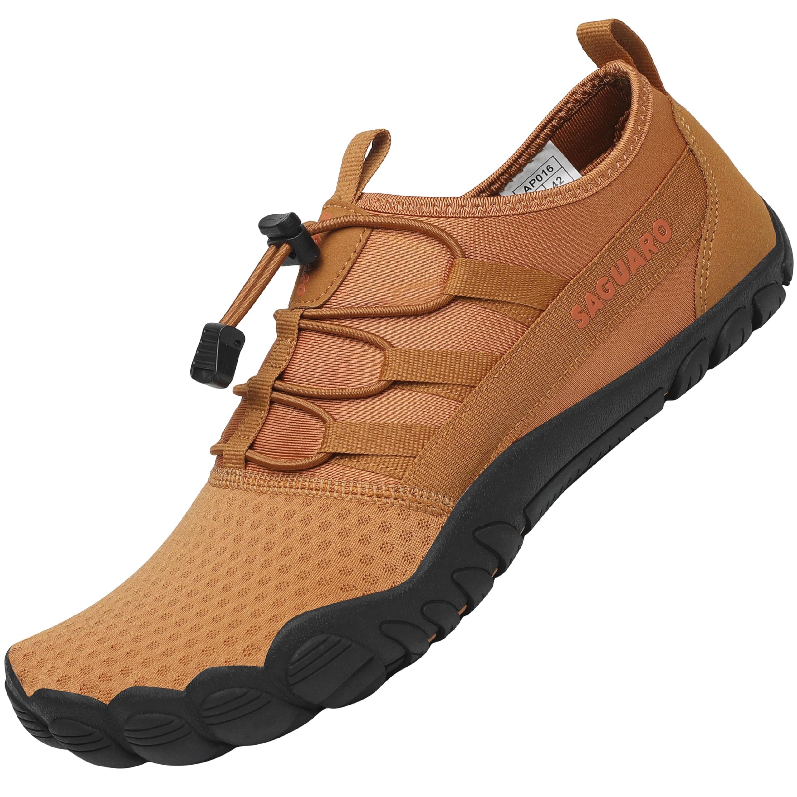 SAGUARO Badeschuhe Strandschuhe Aquaschuhe Wasserschuhe Surfschuhe Schwimmschuhe für Damen Herren Kinder, GR.35-48 Wasser Braun 42 EU