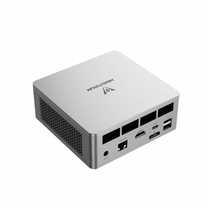 MINIS FORUM UM750L Slim Mini PC, AMD Ryzen 5 7545U Mini Computer (6C/12T, bis zu 4,9 GHz), 32 GB LPDDR5 und 1 TB SSD PCIe 4.0, DP/HDMI/USB4, 4X USB Typ A, 2.5G LAN, WIFI6E/BT5.2 UM750L Slim 32/1TB