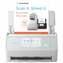 ScanSnap iX2500 Weiß – Ultraschneller Duplex-Scanner mit 45 S./Min., 100-Blatt-ADF, 600DPI, 5″ Touchscreen, WLAN/Bluetooth/USB-Konnektivität Angebot bei HelloDeals