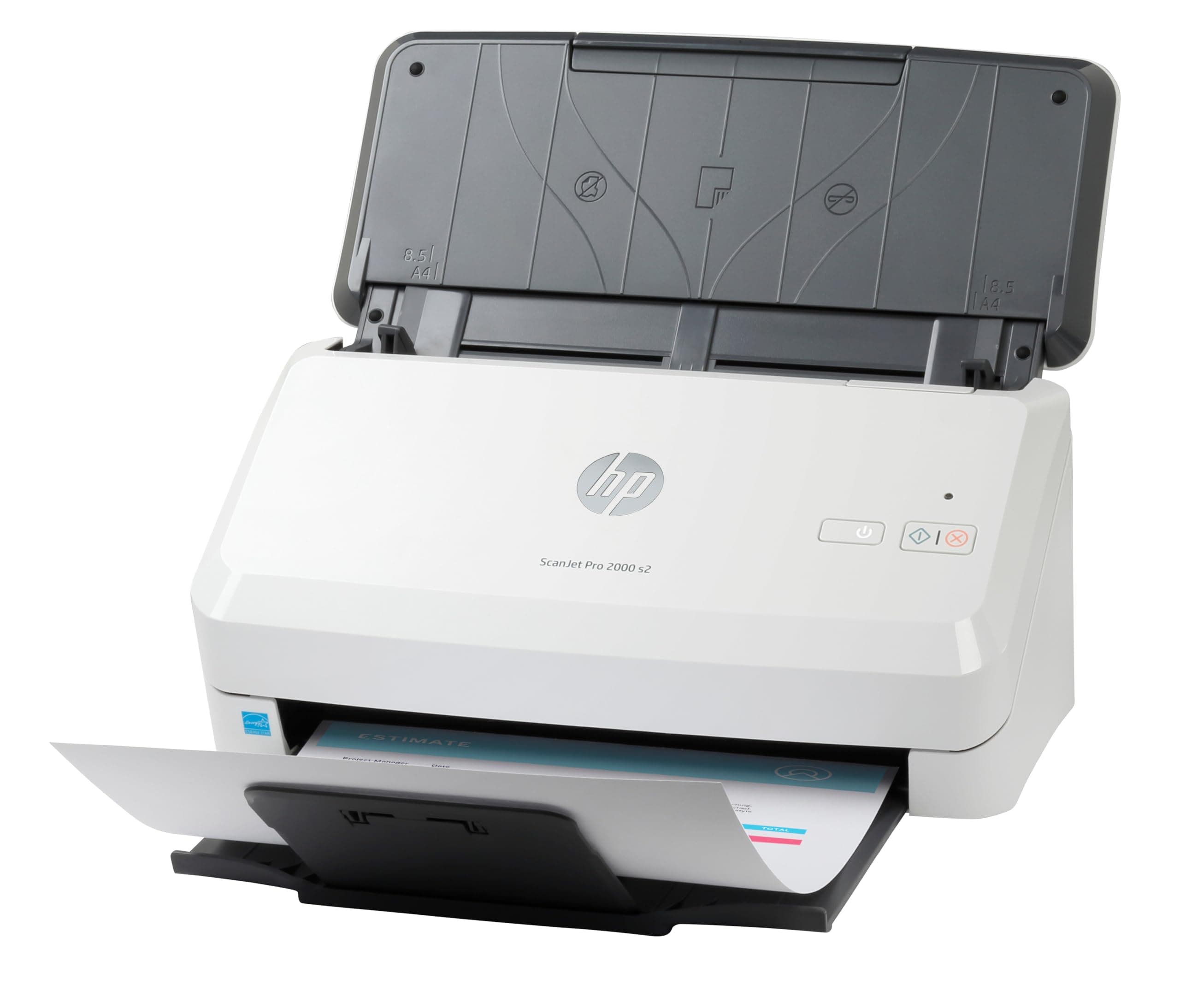 HP ScanJet Pro 2000 s2, Scanner, Einzelblattzufuhr, 50-Blatt ADF, USB 3.0, bis zu 3.500 Seiten täglich, Kurzbefehle
