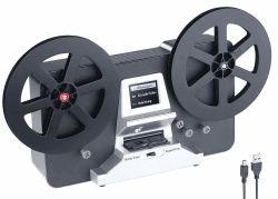Somikon Filmscanner: HD-XL-Film-Scanner & -Digitalisierer für Super 8 & 8 mm, bis 7'-Rollen (Filmdigitalisierer, Filmscanner 8mm, Filmdigitalisierung)
