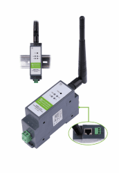 RS485 to WiFi/Ethernet (ETH) Converter Module, Rail-Mount Serial Server, Modbus/MQTT Gateway