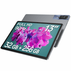 Tablet 13 Zoll, mit Hülle, Android 15, 1200 * 1920 (2K) FHD, Helio G99 Octa-Core, 32 GB (8+24 GB) RAM, 256 GB ROM, 4G LTE + 5G WiFi, 10000 mAh, 18W PD Schnellladung, Widevine L1, GPS
