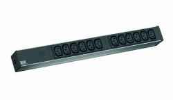 BACHMANN IT PDU Alu 19" 1HE 12 x C13 Buchse, Zuleitung C14 Stecker