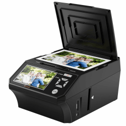 Digitaler Film- und Diascanner– Mit 5-Zoll-LCD-Bildschirm, konvertiert 35-mm- und 110-mm-Filme, Fotos und Visitenkarten in hochauflösendes 22-MP-JPEG, enthält 8-GB-SD-Karte. Angebot bei HelloDeals