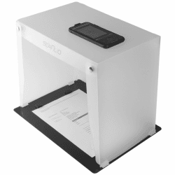 Pro Scanbox, Faltbare Handy Scanner Halterung, Smartphone Scanhilfe Dokumentenscanner und mobiler Scanstand