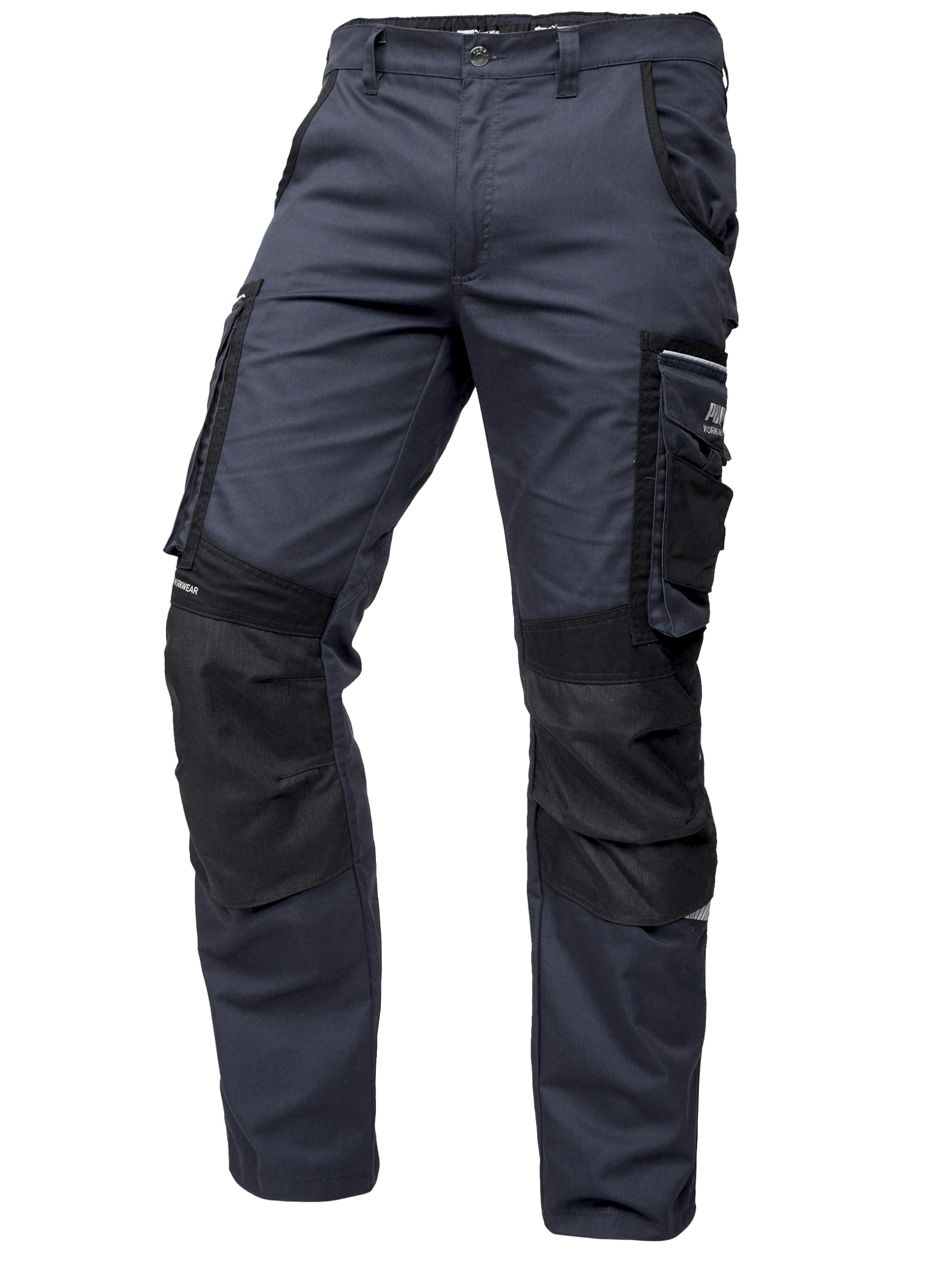 PUMA Workwear Precision X - Premium Arbeitshose für Damen, Funktionshose mit vielen Taschen, verstärkten Kniepartien und Stretch - für Handwerk, Produktion und Baugewerbe 40 Anthrazit/Schwarz Angebot bei HelloDeals