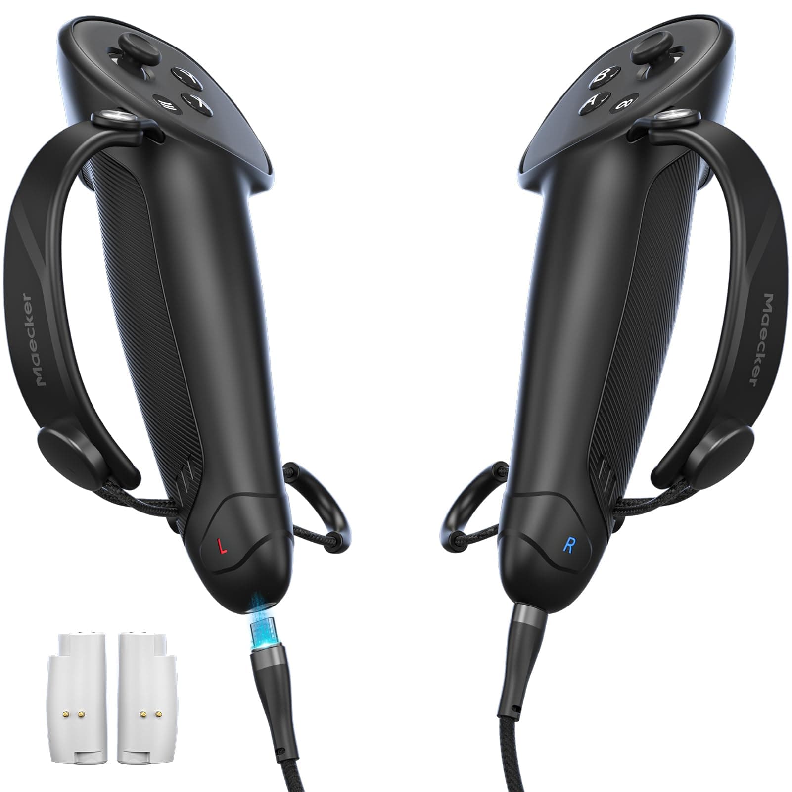 Charging Controller Grips für Quest 3S für Quest 3 Strap mit Wiederaufladbarem Akku für Quest 3S/3 Zubehör Angebot bei HelloDeals
