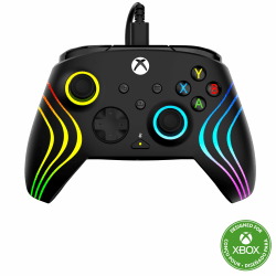 Turtle Beach Afterglow Wave Controller Schwarz Wired RGB Gaming Controller – Lizenziert für Xbox Series X oder S, Xbox One und Windows