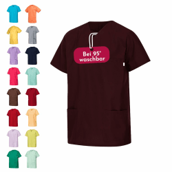 Clinotest Kasack für Damen & Herren – 95°C waschbar, kochfest, formbeständig – Schlupfkasack aus 50% Baumwolle, 50% Polyester – Pflege- und Krankenhausberufsbekleidung, atmungsaktiv & langlebig XXL Aubergine