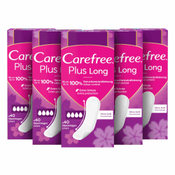 Carefree Slipeinlagen Plus Long ohne Duft, die extra langen Slipeinlagen für extra Schutz und bis zu 100 Prozent Geruchsneutralisierung, 40 Stück Klassisch Angebot bei HelloDeals