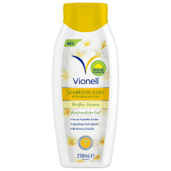 Vionell Intimwaschlotion Frauen Scentsitive Scents Daily Feminine, Für Sensible Haut, Mit Vitamin E & Kamille, Ganztägige Frische, Hypoallergen, Weißer Jasminduft, Ganztägige Frische, 250 ml weißer Jasmin 250 ml (1er Pack)