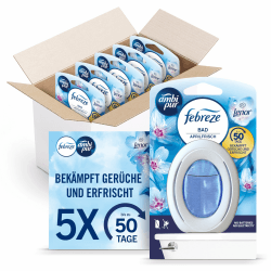 Febreze Bad Lufterfrischer, Lenor Aprilfrisch, 5 Stück, Kontinuierliche Geruchsbekämpfung und -verhinderung für Badezimmer