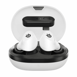 SteelSeries Arctis GameBuds für PS5 - Wireless In Ear Gaming Kopfhörer - 2,4GHz + BT5.3 - ANC/Transparenzmodus - Wasserbeständig IP55 - 40 Std. Akku - Drahtloses Laden - Für PS5, PC, Switch 2, Mobil Weiss für PlayStation, PC und Switch