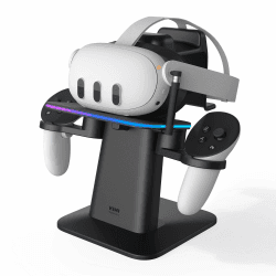 KIWI design Ladestation für Meta Quest 3S/Quest 3/Quest 2/Quest Pro Zubehör, Akkreditiert von Meta Angebot bei HelloDeals