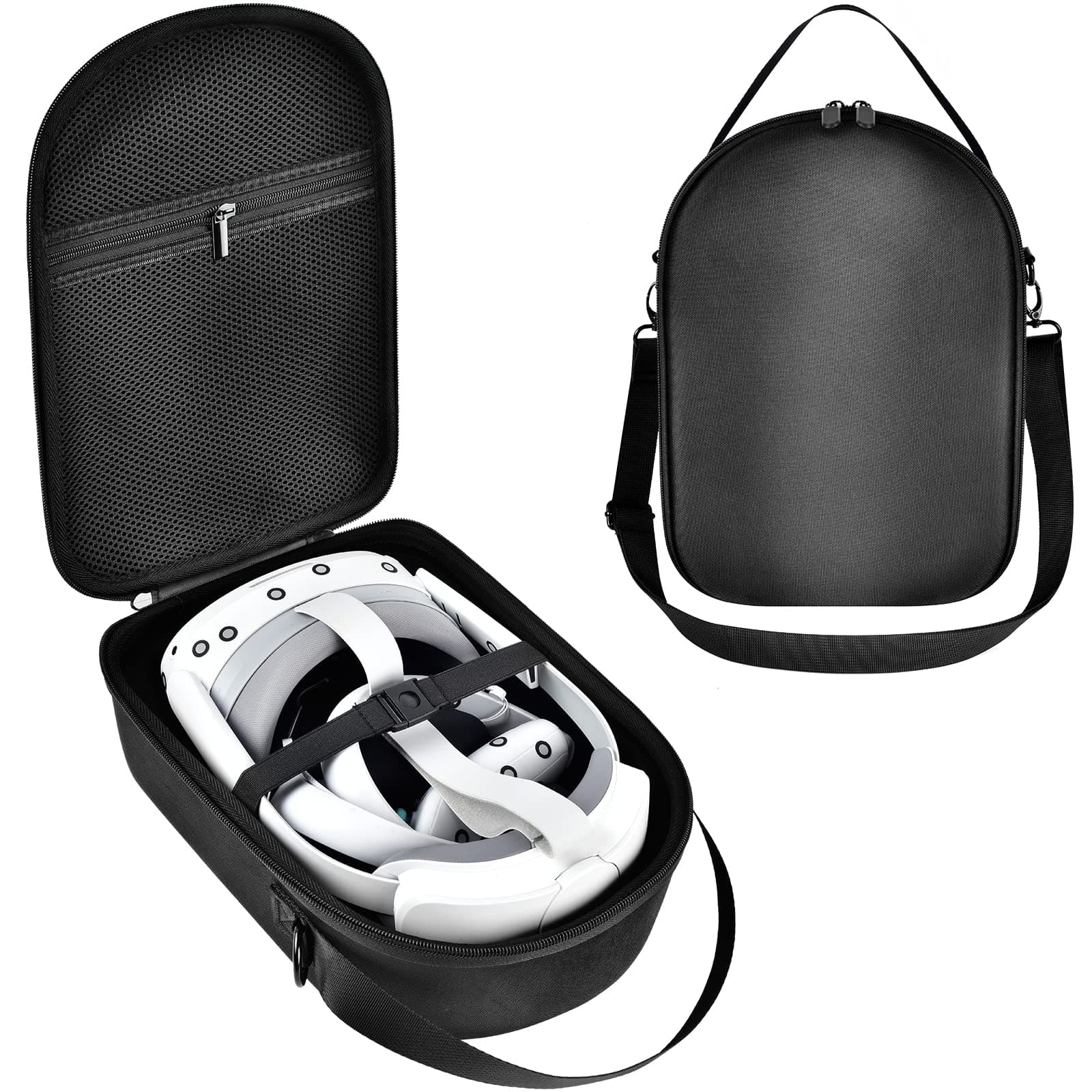 Tasche für PICO 4 All-in-One VR Headset 128GB/ 256GB, Virtual Reality Brille PC Zubehör Aufbewahrungshalter, mit Netztasche Passend für USB Kabel und Ohrhörer (Nur Box) Angebot bei HelloDeals