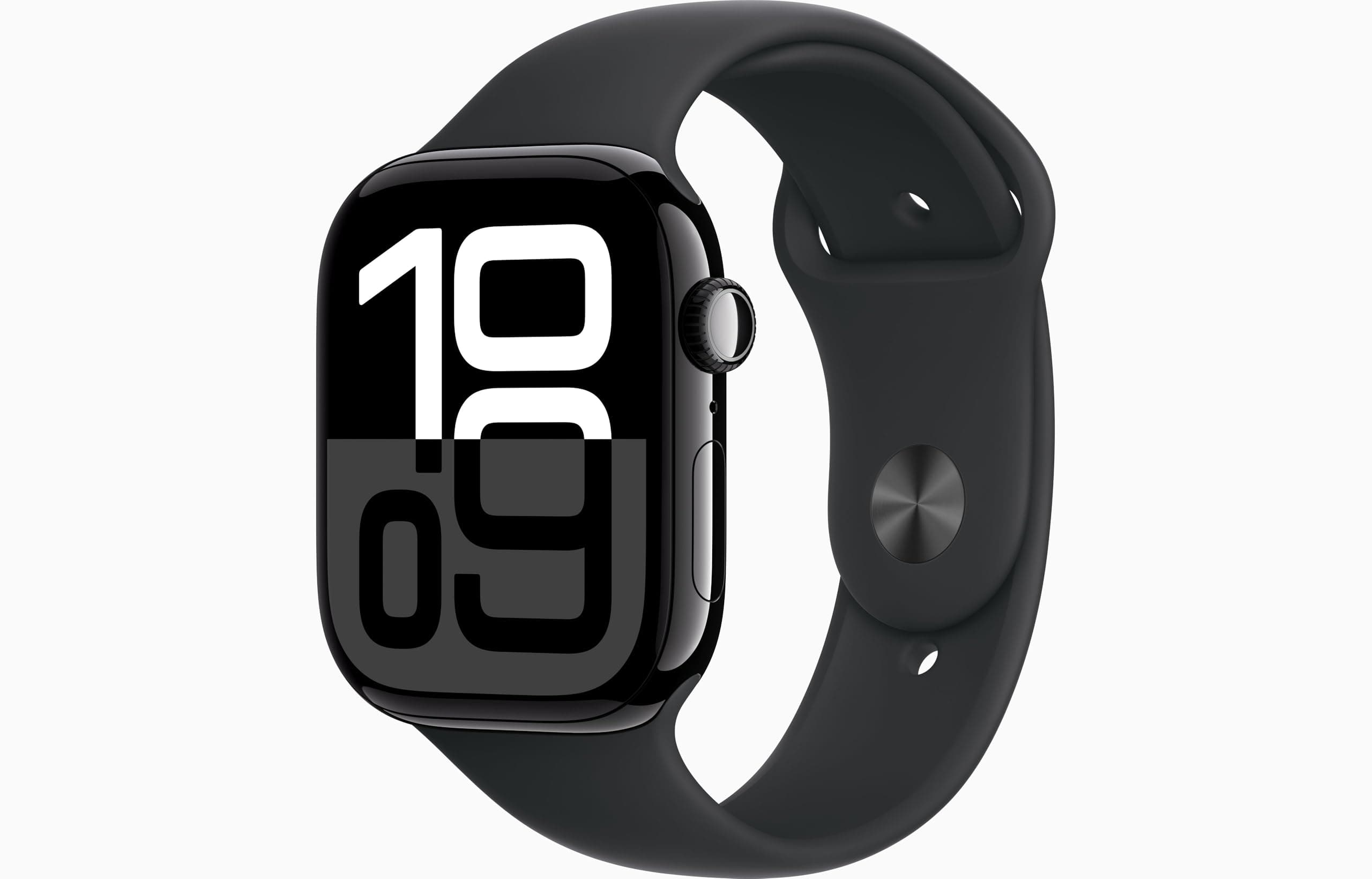 Apple Watch Series 10 [GPS + Cellular, 42mm] - Aluminiumgehäuse Diamantschwarz mit Sportarmband Schwarz, M/L (Generalüberholt) Angebot bei HelloDeals