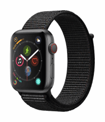 Apple Watch Series 4 GPS + Cellular, 44mm Aluminiumgehäuse, Space Grau, with Black mit Sport Loop (Generalüberholt) Angebot bei HelloDeals