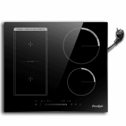 Induktionskochfeld 4 Platten mit Stecker, Kochfeld Autark, Einbau 59cm, 3500W, Kombizone für Grill, Slider-Touch-Steuerung, Schwarze Keramikglasplatte, 220V, 50Hz, 16A Steckerdose 4-Platten Mit Flexzone und Stecker Angebot bei HelloDeals