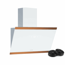Klarstein FlashLine 60 Dunstabzugshaube - 60 cm Abzugshaube, Touchscreen, 524 m³/h, A++ Energieeffizienz, LED-Beleuchtung, Leise 34,5 dB, Weiß/Kupfer, Abluft & Umluft 60 cm Weiß / Kupfer Angebot bei HelloDeals