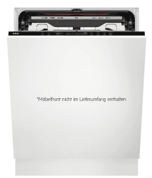 AEG Vollintegrierter Geschirrspüler 60cm, Spülmaschine Serie 7000: mit Glasschutz, Energieklasse A, Besteckschublade, personalisierte Zeit-Steuerung, leise 41dB, ComfortRails, Wasserstopp, FSE7676AP Energiekl. A | Vollintegriert Modell 2024 Angebot bei HelloDeals