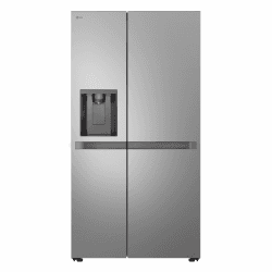LG GSLC40PYPE Side-by-Side Kühlschrank ǀ Smart Inverter Compressor ǀ Eis- und Wasserspenderǀ Total No Frost Technologie ǀ EEK E ǀ 638 L Energieeffizienzklasse E Festwasseranschluss Prime Silver Angebot bei HelloDeals