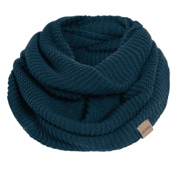 KNIT FACTORY - Jamie Loop Schal - Gestrickter Schlauchschal - Herbst & Winter Essentials - Zeitloses Mode-Accessoire - Für Damen und Herren - Strickschal mit Wolle Petrol Angebot bei HelloDeals