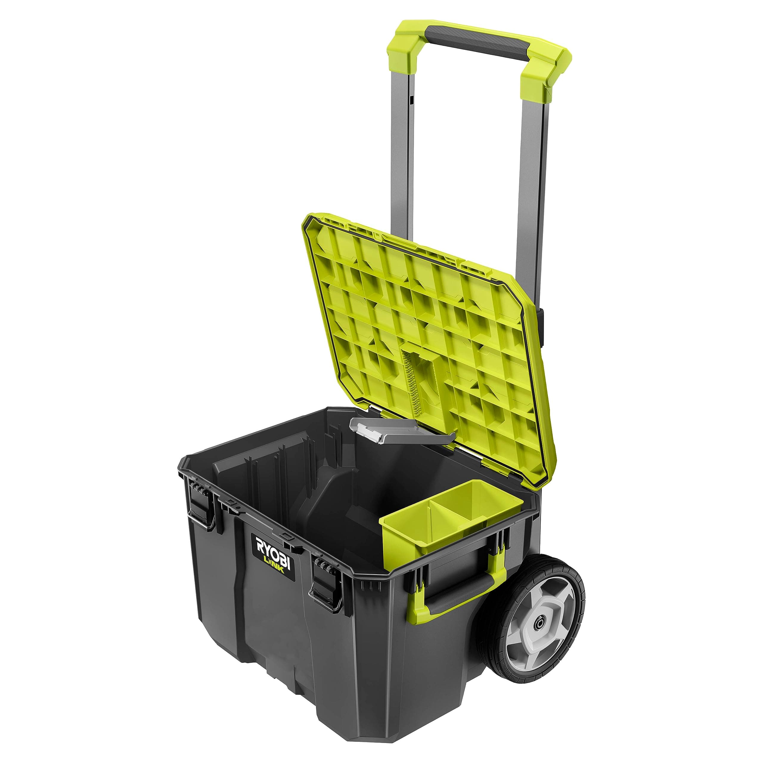 RYOBI LINK Aufbewahrungsbox RSL201 Werkzeugbox inkl. Trolley (bis zu 90 kg Tragfähigkeit, Wasserdicht nach IP65) LINK Werkzeugbox inkl. Trolley Angebot bei HelloDeals