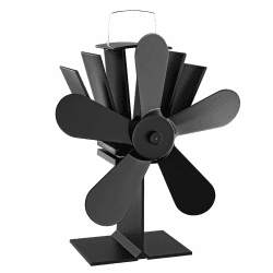 Wiltec Kaminofenventilator mit 5 Blättern 70 bis 350°C, Ofenventilator ohne Strom, Kaminventilator für eine effiziente und umweltfreundliche Wärmeverteilung Angebot bei HelloDeals