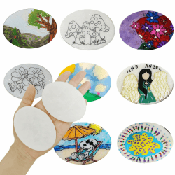 10 Stück Flache Steine zum Bemalen, 6-8cm weiß Glatte Große Kieselsteine, Dekosteine Naturstein,Natürlicher Flussstein für Mandala Bemalen Weiß 10 Angebot bei HelloDeals