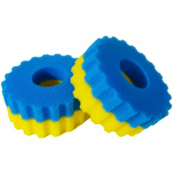 CPF-2500 / CPA-2500 / GPF-2500 Teichfilter Schwämme – Ersatz Filtermedien, Filtermatten für Teichfilter, Filterschwämme (2 x Blau Grob, 2 x Gelb Fein, Ø 230 mm) Angebot bei HelloDeals