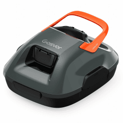 Poolroboter, Akku Poolsauger mit 90 Min. Reinigungszeit, Einfach zu Bedienen, Selbstparkfunktion, Poolsauger Bodensauger Ideal für 80 ㎡ Oberirdische Pools, Grau-Orange Angebot bei HelloDeals