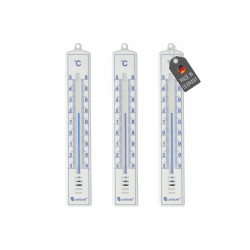 Lantelme 3 Stück Außenthermometer Set Temperatur + - 50°C 17cm länge | Wetterfest Analog Thermometer für Innen und Außen in Weiß | Gartenthermometer Zimmerthermometer für Garten Balkon Terrasse Angebot bei HelloDeals