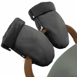 Baby Uma Kinderwagen Handwärmer Handschuhe – Fleece-gefüttert, wasserabweisend, mit Reißverschluss – Universalgröße – Zubehör für Kinderwagen (Schwarz) Black Angebot bei HelloDeals