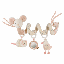 Fehn Activity-Spirale Maus – Motorikspielzeug mit Lernfunktionen zum Tasten, Fühlen, Spielen – Stoff-Spirale fördert Greifen, Tastsinn & Motorik – für zuhause & unterwegs, für Babys ab Geburt Angebot bei HelloDeals