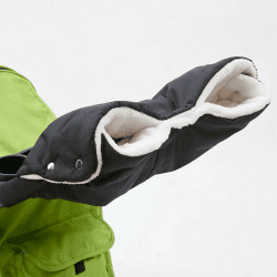 Handwärmer Kinderwagen, Universalgröße Handwärmer für Kinderwagen Buggy zubehör Kinderwagenmuff mit Warm Fleece,Handschuhe Handmuff für Wasserdicht und Winddicht,Hält Die Hände im Winter Schön Warm Schwarz Angebot bei HelloDeals