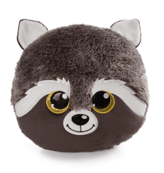 NICI GLUBSCHIS Kissen Waschbär Clooney 33 x 32 cm – rundes Kuschelkissen aus weichem Plüsch, Dekokissen für Kinder & Erwachsene, 48586, tolle Geschenkidee, braun Angebot bei HelloDeals