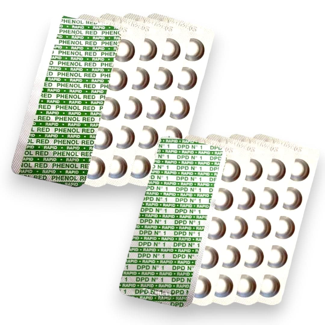 100 Rapid Wassertest-Tabletten | 50 x pH-Wert Wasserhärte Phenol Red | 50 x DPD1 Freies Chlor | für Wassertester und Pooltester | Nachfüllpack | Pool Zubehör | Whirlpool | Aquarium 50x DPD1 | 50x PH Red Angebot bei HelloDeals