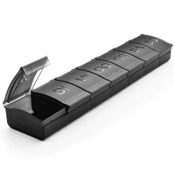 Tablettenbox 7 Tage, Großen Medikamentenbox Pillendose Deutsch, BPA-freier tragbarer Pillenbox für Fischöl, Medikamente, Vitamine,Nahrungsergänzungsmittel (Weiß-DE) Angebot bei HelloDeals