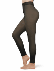 Thermo Strumpfhose Damen Winter Thermostrumpfhosen Gefütterte Strumpfhosen Ohne Fuß Wärme Fleece Strumpfhose Gefälschte Durchscheinend Pantyhose High Waist Dicke Leggins Schwarz Keine Füße M Angebot bei HelloDeals