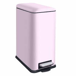 Mülleimer Küche 30L, Schlanker Tretmülleimer mit Deckel, Edelstahl Küchenmülleime mit Inneneimer, Rechteckiger Abfalleimer für Küche, Bad, Schlafzimmer, Büro,Rosa Rosa 30L Angebot bei HelloDeals