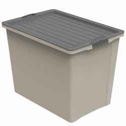 Rotho Compact Aufbewahrungsbox 70l mit Deckel und Rollen, Kunststoff (PP recycelt) BPA-frei, cappuccino/anthrazit, A3/70l (57.0 x 39.5 x 43.5 cm) 70 Liter Cappuccino/Anthrazit Angebot bei HelloDeals