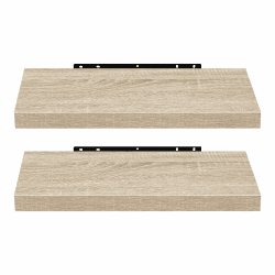 EUGAD Wandregal Wandboard 2er Set Hängeregal Holz Board Modern Eiche Gelb 60x22,9x3,8cm 0116QJ-2 Eiche Gelb 60 cm Angebot bei HelloDeals