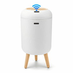 Automatischer Mülleimer mit Sensor 10L - Elektrischer Mülleimer mit Deckel für Küche & Badezimmer - Wasserdicht/Geruchsdicht für Büro, Schlafzimmer, WC - Weißer Abfallbehälter Leise 10L Weiß Angebot bei HelloDeals