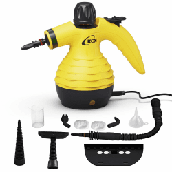 KOK Dampfreiniger Handgerät, Tragbarer, Mehrzweck-Hochtemperatur-Dampfreiniger mit 10 Zubehörteilen, für Küche, Bad, Fußböden, Autoinnenräume, chemiefreie Reinigung Angebot bei HelloDeals
