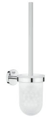 GROHE Start Cosmopolitan, Toilettenbürstenset WC ohne Bohren (Klobürste mit Halter, Wandmontage, zum Kleben oder Bohren geeignet, Kleber separat kaufen, mit Schrauben und Dübel), chrom, 41169000 ohne Kleber Angebot bei HelloDeals