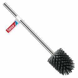 tesa Silikon-WC-Bürste - hygienische Ersatz-Toilettenbürste zur Verwendung in Allen tesa WC-Bürstengarnituren - Griff aus verchromtem Metall - Dunkelgrau - 37,4 x 7,1 x 7,4 cm Angebot bei HelloDeals