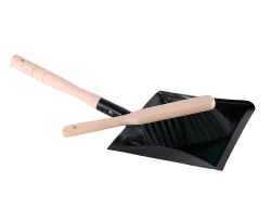 Kehrschaufel Set mit Metallschaufel mit Holzgriff und Handfeger aus Holz und Synthetik Kehrblech Kehrbesen für Haushalt GD-0010 (Schwarz + Schwarz) 1 Stück Schwarz + Schwarz Angebot bei HelloDeals