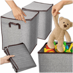 Faltbarer Wäschekorb mit Deckel 80L, 2 Stück - Großer Wäschesammler mit 2 Griffen, Wasserdichtem Innenfutter und Stahlrahmen – Aufbewahrungskorb für Bad & Waschraum - Laundry Basket Angebot bei HelloDeals