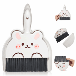 Tischbesen mit Schaufel, Mini Besen Tischfeger Tragbare Tischbesen Besen und Kehrschaufel Krümelbürste Tischkehrer für Küche Wohnzimmer Haustier Reinigung Angebot bei HelloDeals